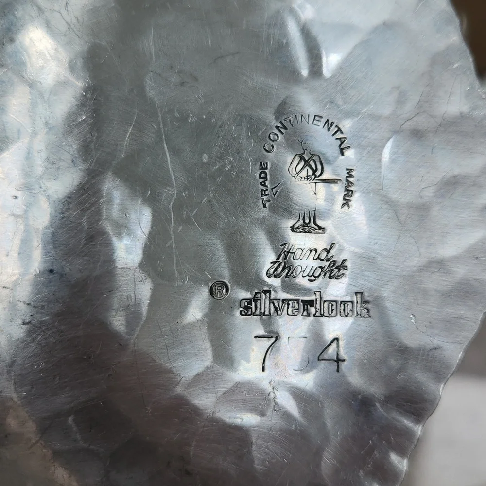 Vintage Hammed Aluminum Candy Dish